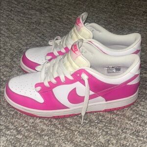 Nike Pink & White Dunk Lows